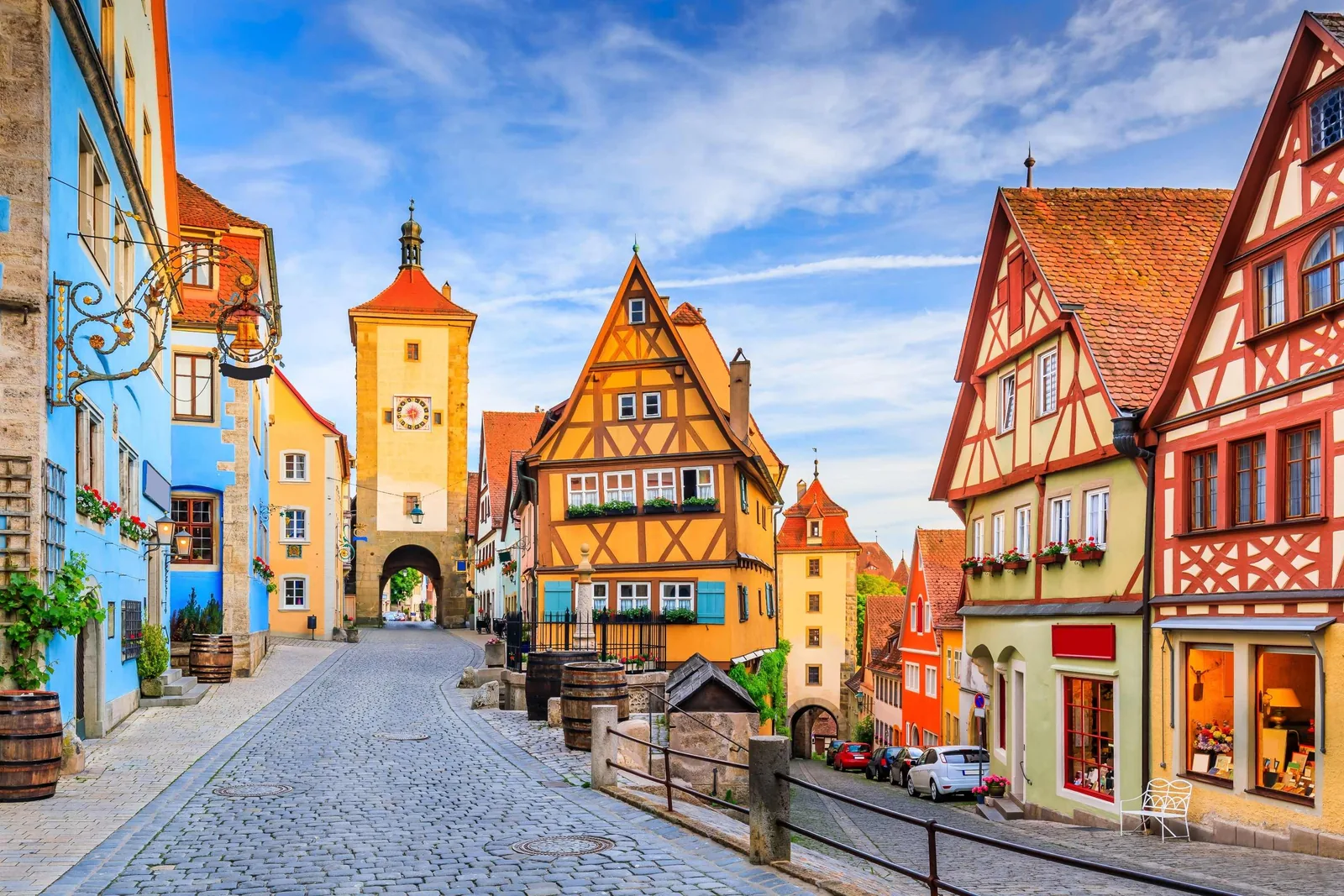 Das Plönlein in Rothenburg ob der Tauber im Winter